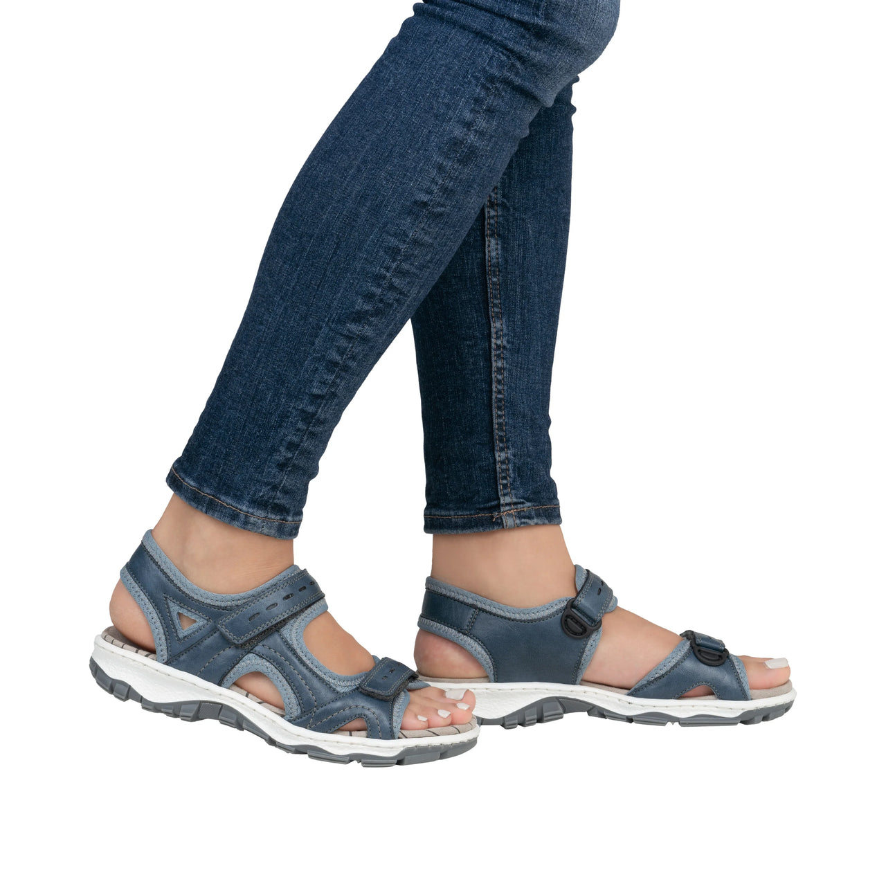 Rieker Women's Walking Sandal - Blue - 68866-12