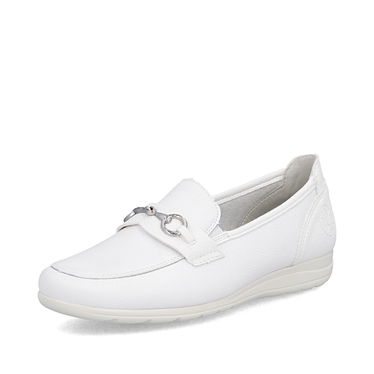 Rieker Women's Loafer Shoe - White - L9355-80