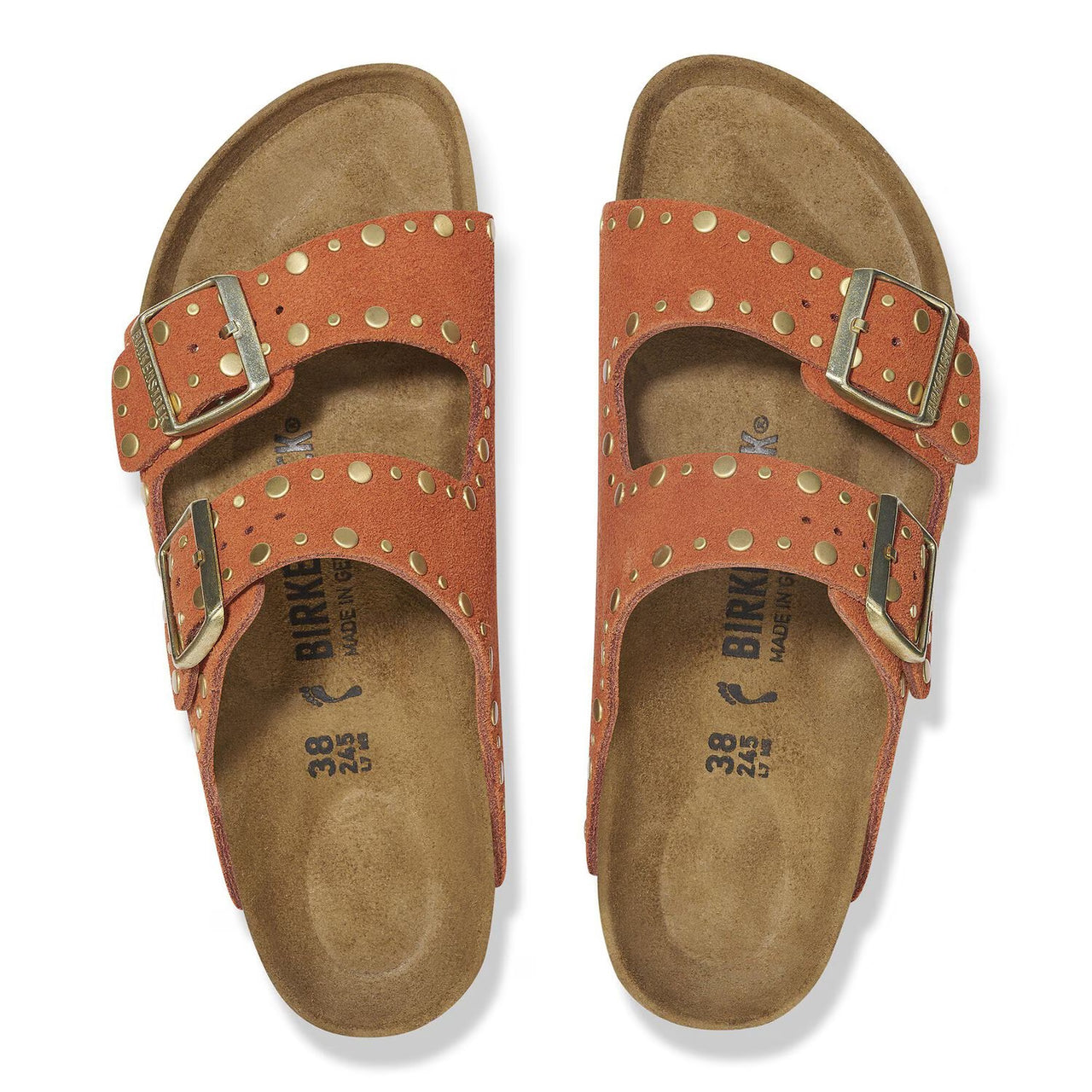 Birkenstock - Arizona Rivet Suede - Dark Rust