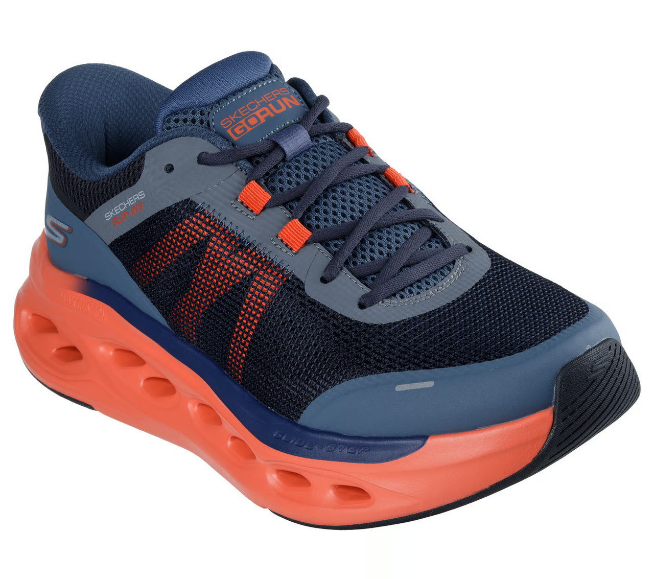 Skechers - Slip-ins: Max Cushioning Glide-Step - Aberdeen - Navy/Orange