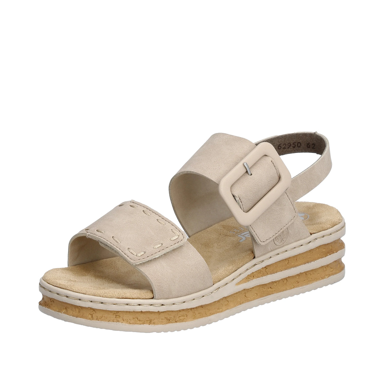 Rieker Women's Wedge Sandal - Beige - 62950-62