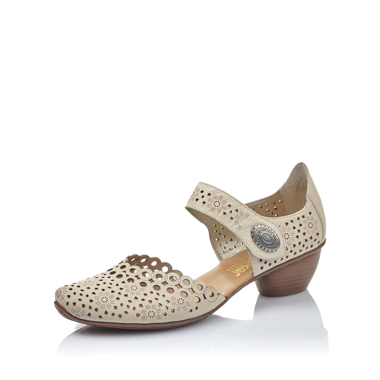 Rieker Women's Mary Jane Shoe - Beige - 43753-60