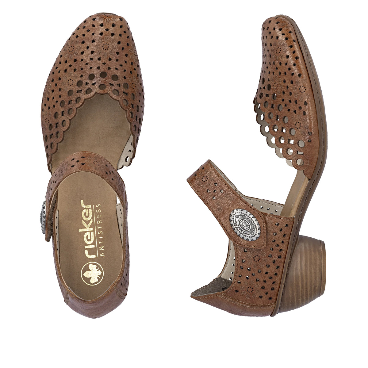Reker Ruh Rieker Women's Mary Jane Shoe - Brown - 43753-22